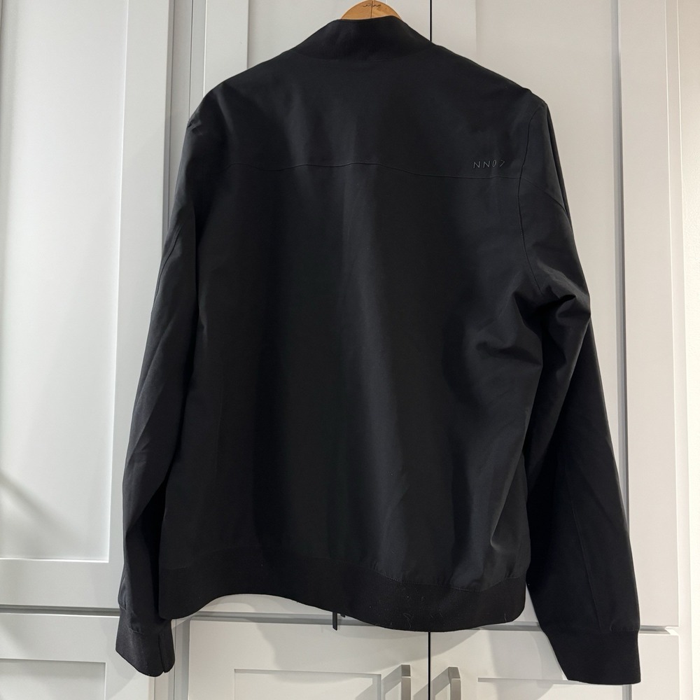 NN07 Kai 2-Layer Bomber Jacket Medium Black Minimalist Waterproof No Nationality - Picture 3 of 9